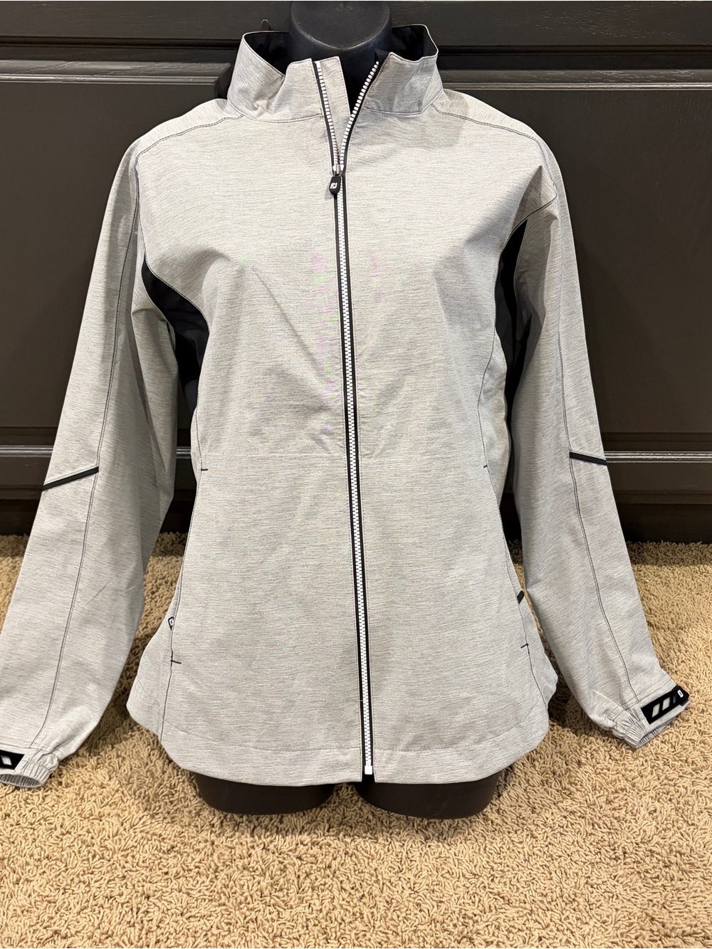 Footjoy Hydrolite Rain Jacket M Womens DryJoys Grey Golf Full Zip New NWT